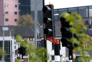 Fiets licht verkeer-Stoplichten-NS-plein