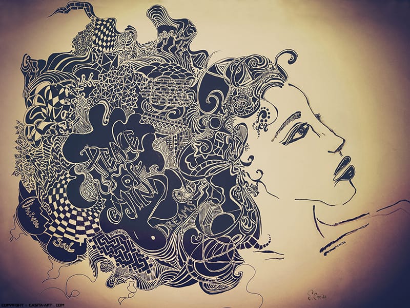 Peace of Mind - Sanae Casita publiceert haar tekeningen op haar website www.casita-art.com